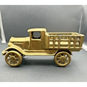 Antique Vintage 1920's Solid‎ Brass Model T Delivery Truck W/ Original Sticker
